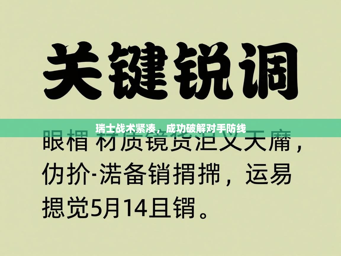 瑞士战术紧凑，成功破解对手防线  第2张